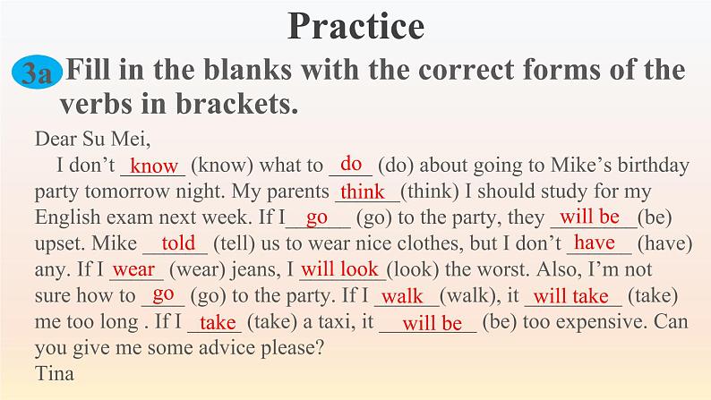 人教新目标版英语八年级上Unit 10 If you go to the party you'll have a great time! Section A Grammar Focus-3c课件（107