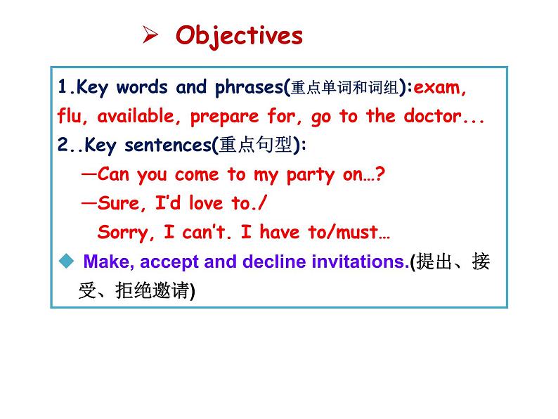 人教版八年级英语上册Unit 9 Can you come to my party_Section A（1a-1c）课件（共有PPT12张）02