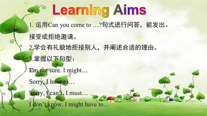 Unit 9 Can you come to my party_ Section A Grammar focus-3c 课件（共有PPT24张）第2页