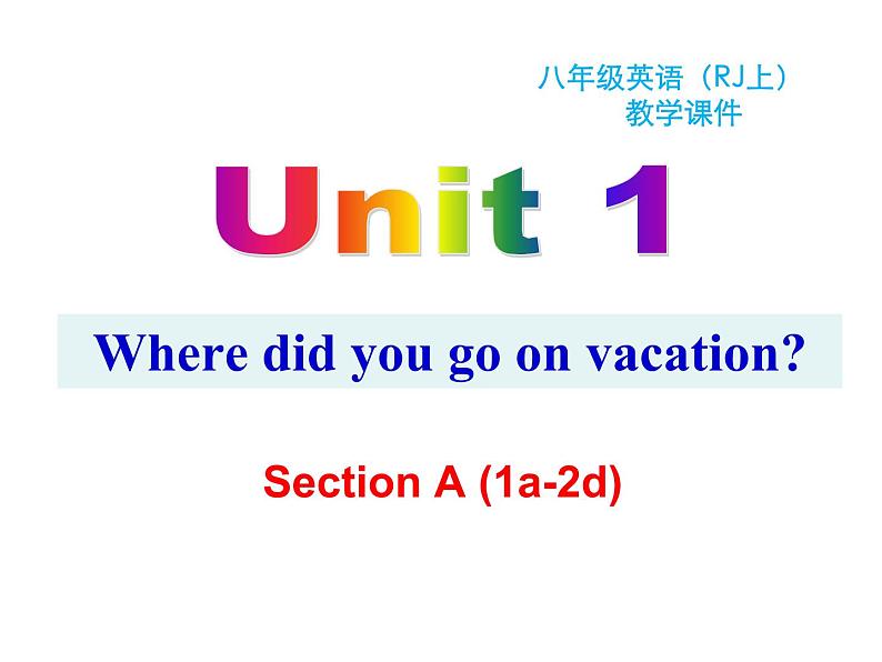 人教新目标(Go for it)版八年级英语上册课件 Unit 1Where did you go on vacation_ Section A 第一课时(1a-2d)(共39张PPT无音频）02