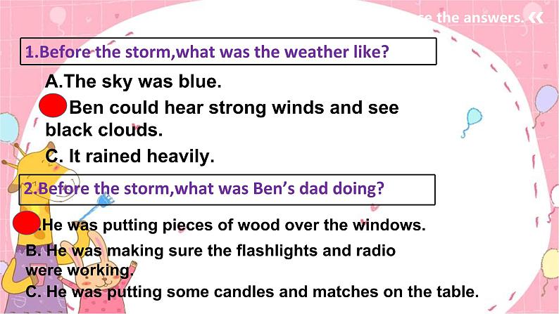 Unit 5 What were you doing when the rainstorm came？ Section A 3a-3c-课件(共14张PPT)06