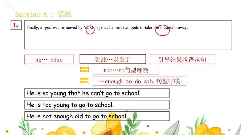 Unit 6 An old man tried to move the mountains.Section A 知识点（共有PPT17张）07