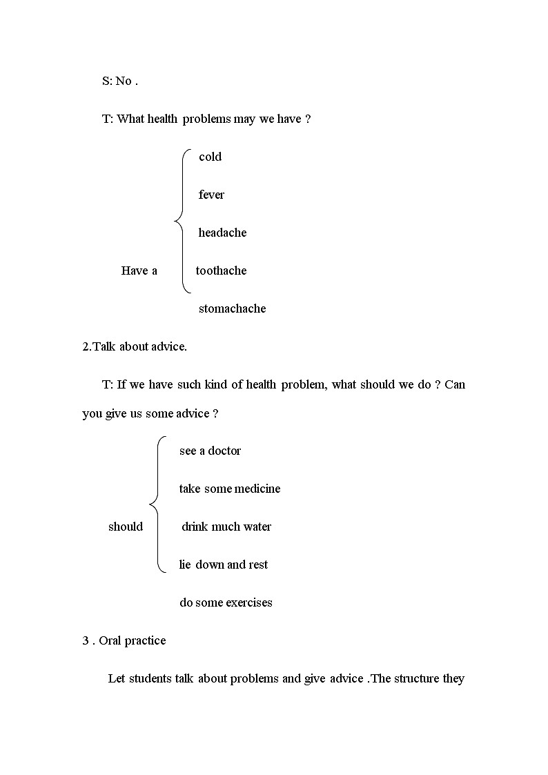 Unit 1 What's the matter_ Section A 1a-2c教案2021-2022学年人教版英语八年级下册03