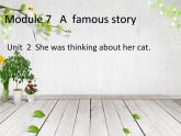 外研版八年级英语上册Module 7 Unit 2 She was thinking about her cat.课件（共22张PPT无音频）