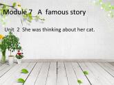 外研版八年級(jí)英語上冊(cè)Module 7 Unit 2 She was thinking about her cat.課件（共22張PPT無音頻）
