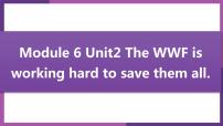 外研版 (新标准)八年级上册Module 6  Animals in danger.Unit 2 The WWF is working hard to save them all.图片课件ppt