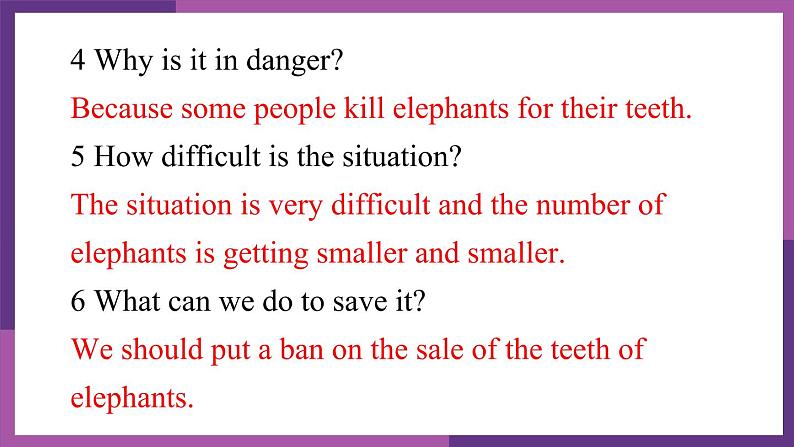 Module 6 Unit2 The WWF is working hard to save them all.同步课件（15张PPT）第5页