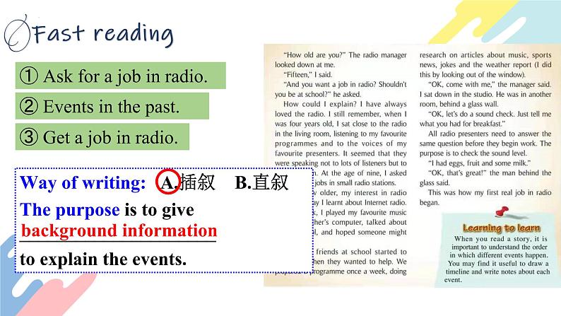 Module 10 On the radio Unit 2  It seemed that they were speaking to me in person 课件(共17张PPT)06