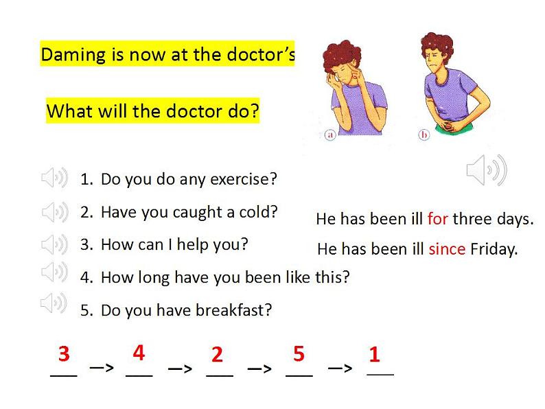 Module 4  Seeing the doctor Unit 1  I haven't done much exercise since I got my computer.听说课课件17张05