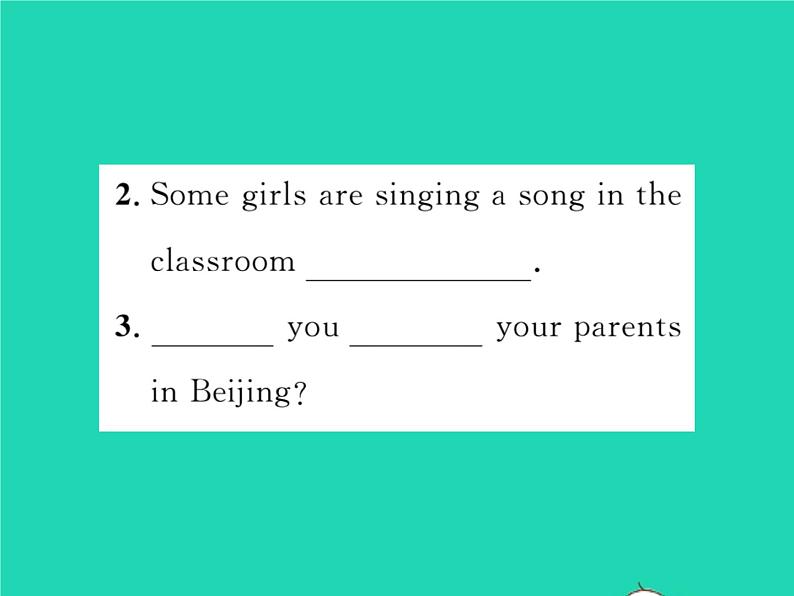 2021七年级英语上册Module9PeopleandplacesUnit1We 'reenjoyingtheschooltripalot第二课时习题课件新版外研版第3页