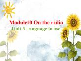 Module 10 On the radio.Unit 3 Language in use.课件25张PPT