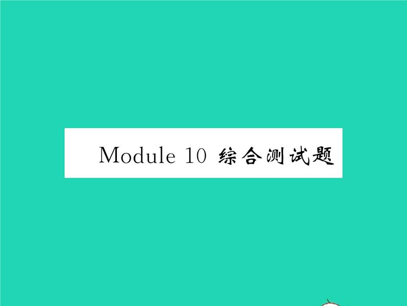 外研版英语七年级上 Module 10 Spring Festival习题课件（10份打包）01