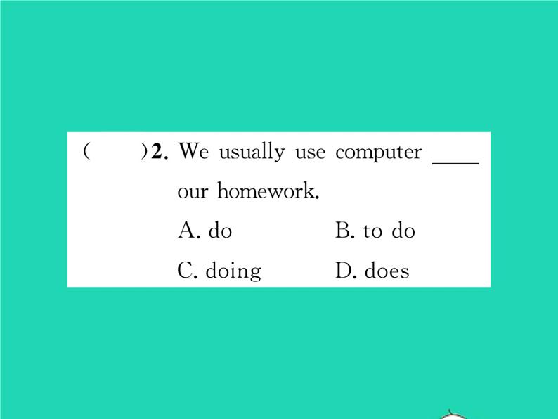 2021七年级英语上册Module7ComputersUnit1HowdoIwritemyhomeworkonthecomputer第二课时习题课件新版外研版第7页