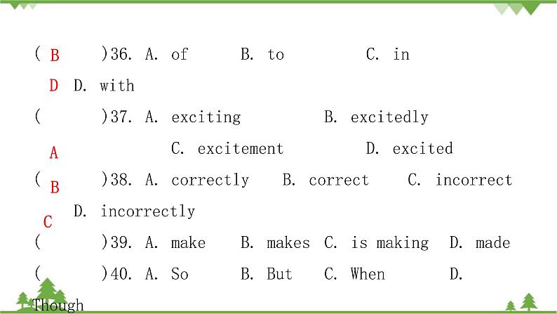 外研八下 Module 1 Feelings and impressions   过关训练课件(共45张PPT)07