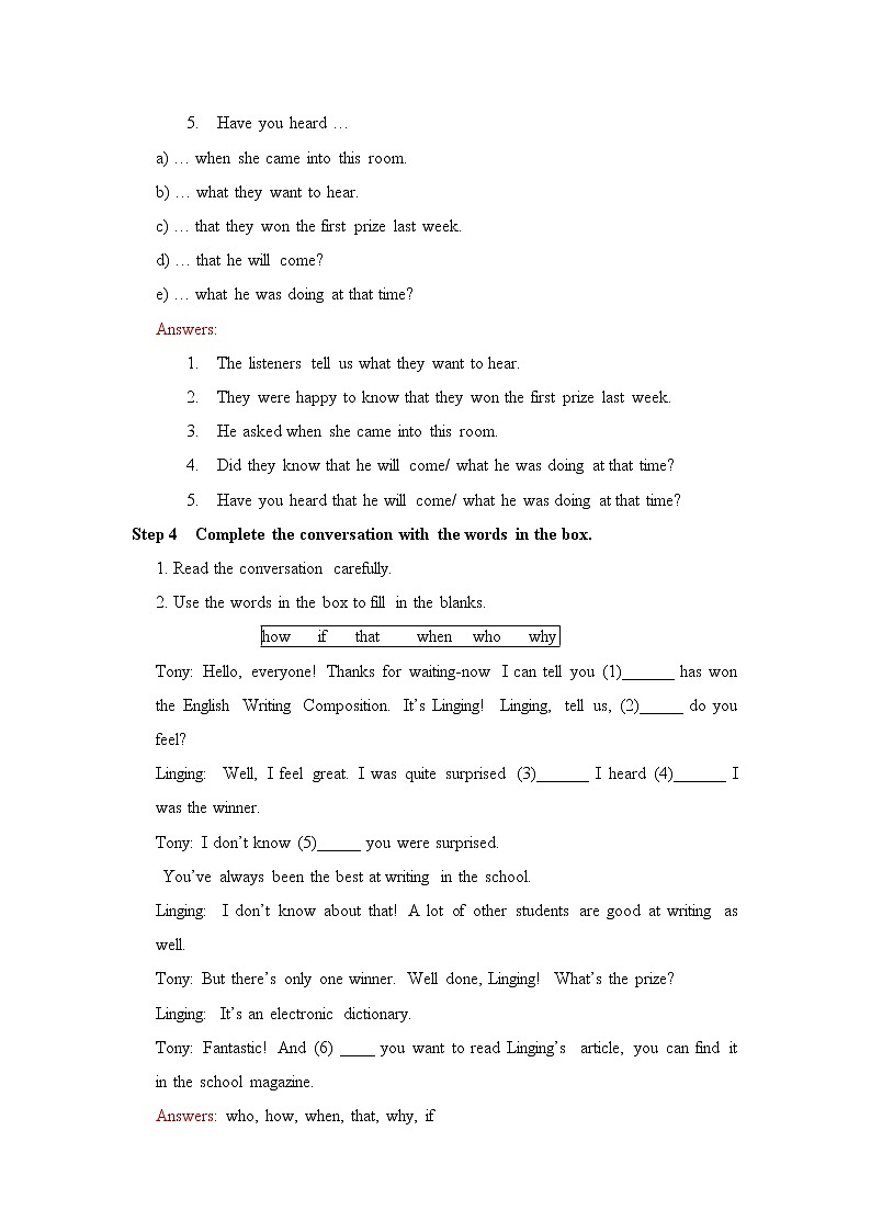 Module 10 On the radio Unit 3 Language in use教案02