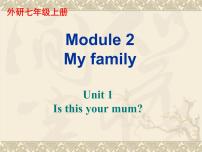 初中外研版 (新标准)Unit 1 Is this your mum?备课课件ppt