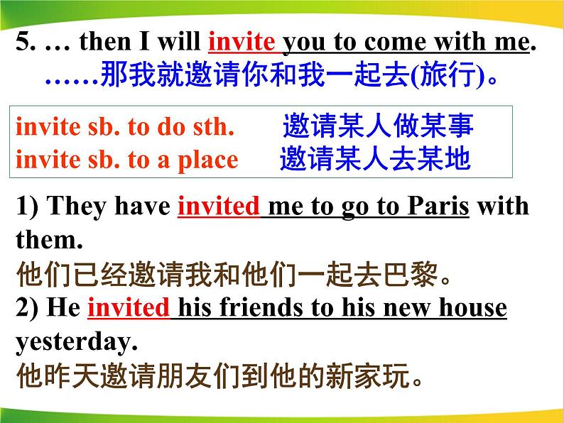 Module 2 Experiences 全模块 Language points.课件（15张PPT）06