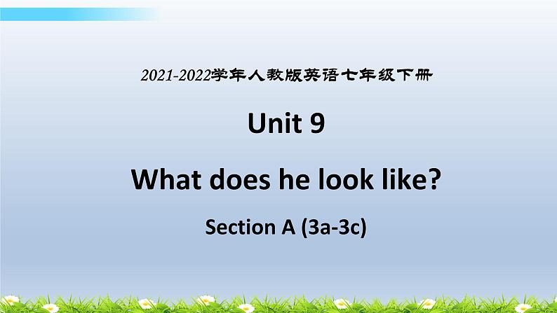 人教新目标七年级下册英语-- Unit 9 Section A (3a-3c) 课件第1页