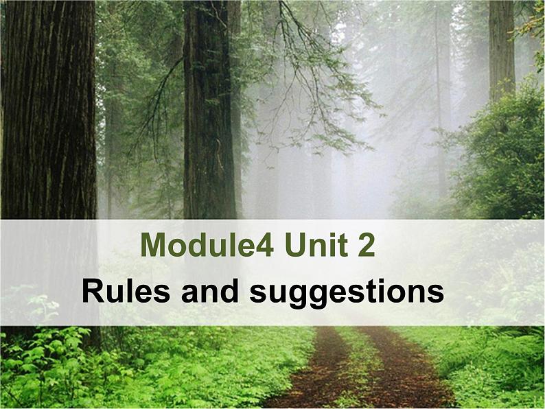 Module 4 Rules and suggestionsUnit 2 We must keep the camp clean.课件15张01