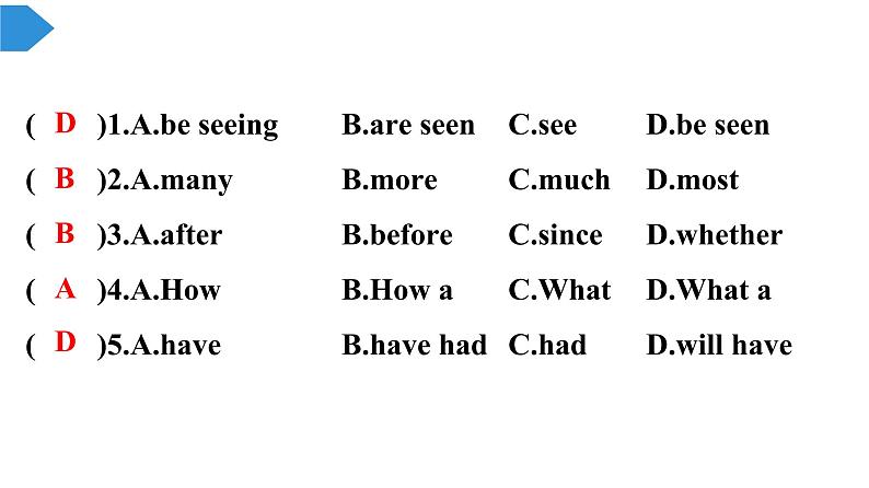 外研版八年级下期末专项复习-语法选择第5页
