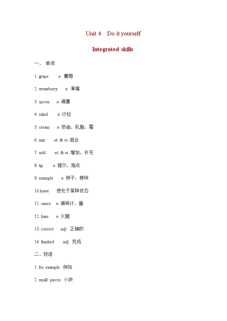 译林八年級英語上冊 Unit 4 Do it yourself  课时5 PPT课件+教案01