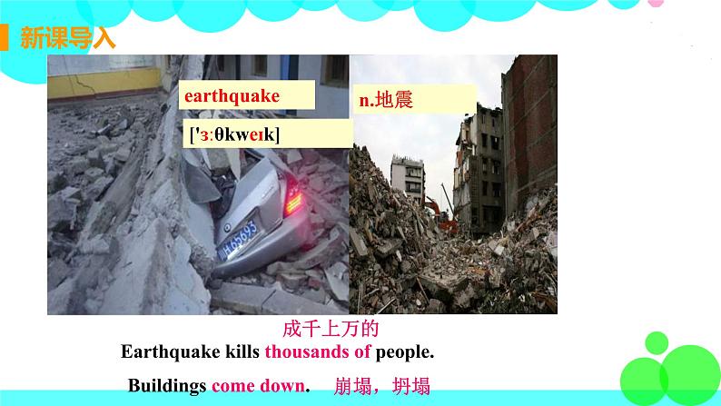 译林八年級英語上冊 Unit 8 Natural disasters 课时1 PPT课件+教案06