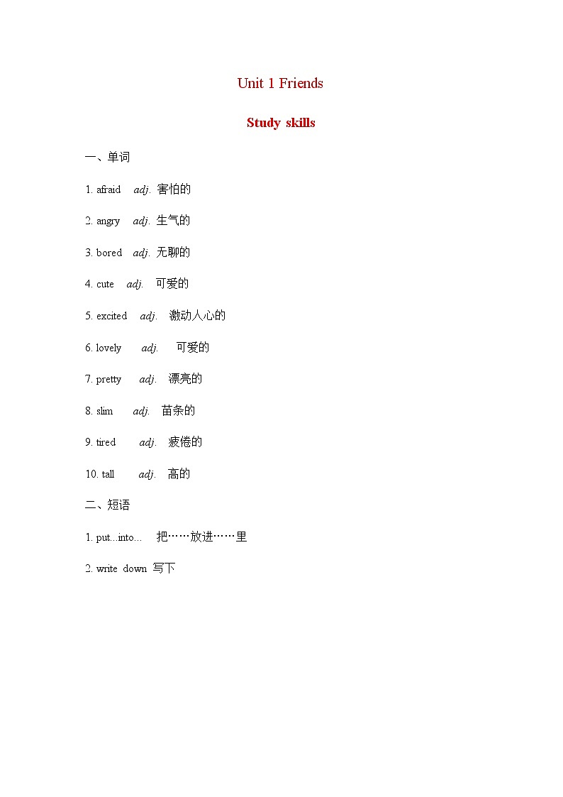 译林八年級英語上冊 Unit 1 Friends  课时6 PPT课件+教案01