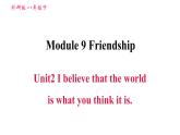 2020-2021学年外研版八年级下册英语作业课件Module9Unit2Ibelievethattheworldiswhatyouthinkitis.