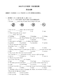 2022年江苏省徐州丰县中考英语二模试卷（含答案）