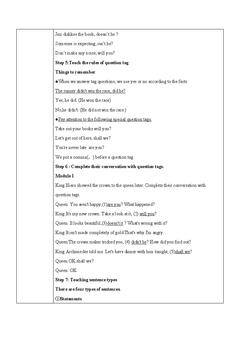 Unit 1 Wise Men in History 第三课时 Grammar 教案第3页