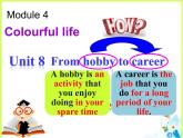 深圳滬教牛津版七下U8 From hobby to career Reading 課件