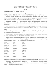 2022年湖南省衡阳市中考英语真题(word版含答案)