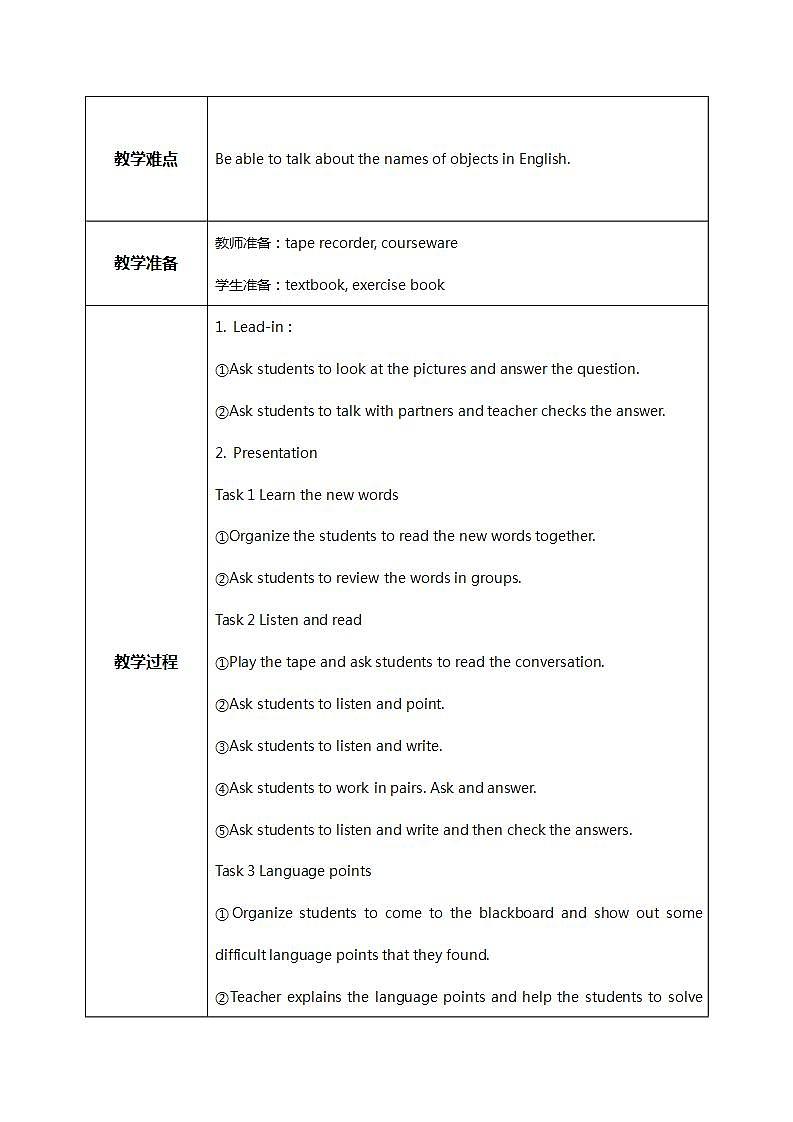 What's this in English 教案第2页