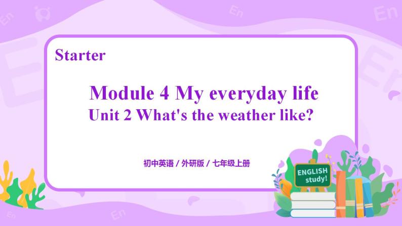 Starter Module4 Unit2 What's the weather like 课件 PPT+教案01