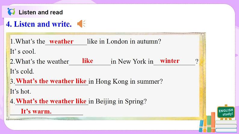 Starter Module4 Unit2 What's the weather like 课件 PPT+教案08