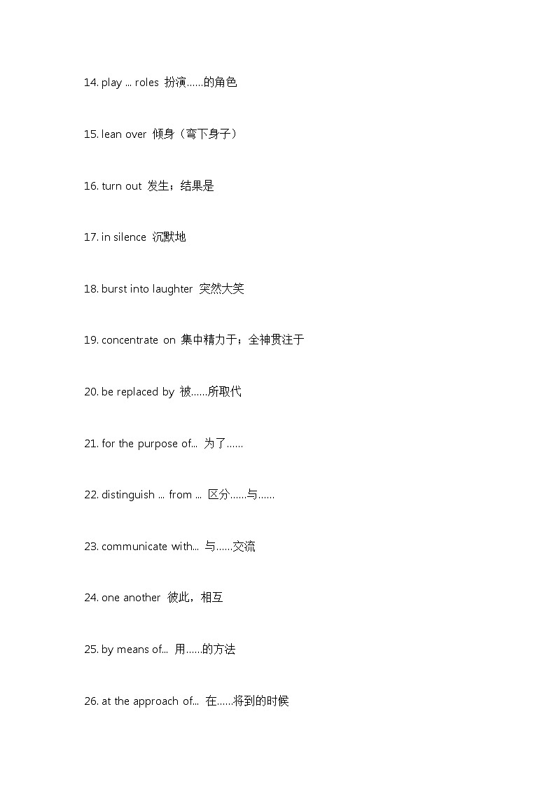 中学英语高频词组340个第2页