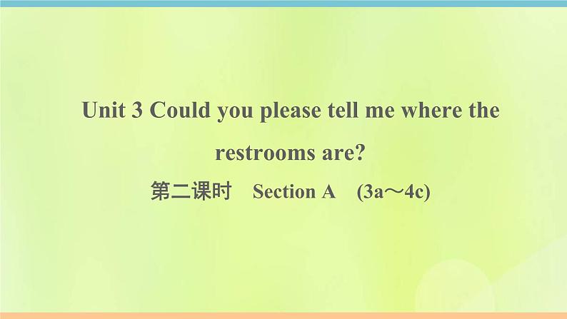 人教版九年级英语全册unit3 could you please tell me where there stroom sare 第2课时作业课件第1页