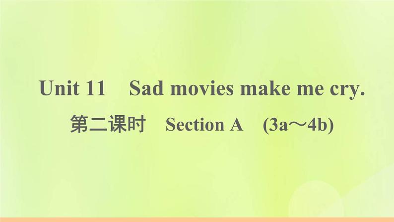 人教版九年级英语全册unit11 sad movies make me cry 第2课时作业课件01