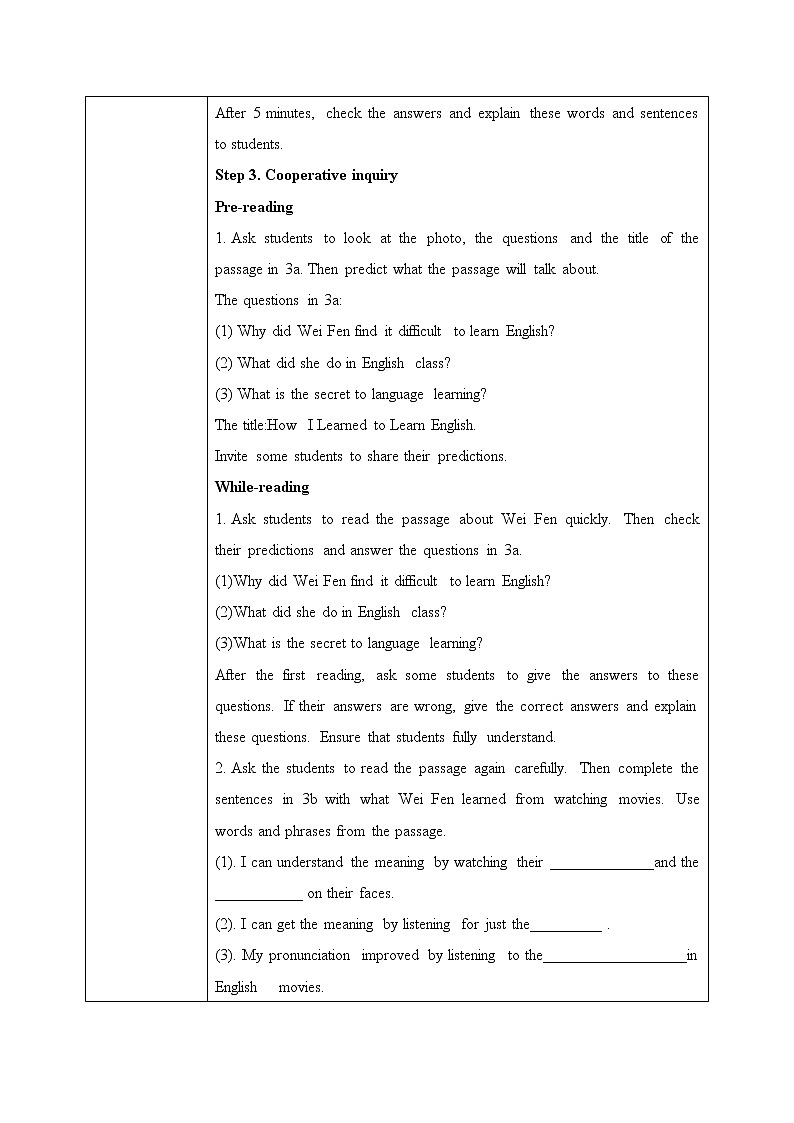 人教新目标版九年级英语全册Unit1 Section A 3a-4c课件PPT+ 教案03