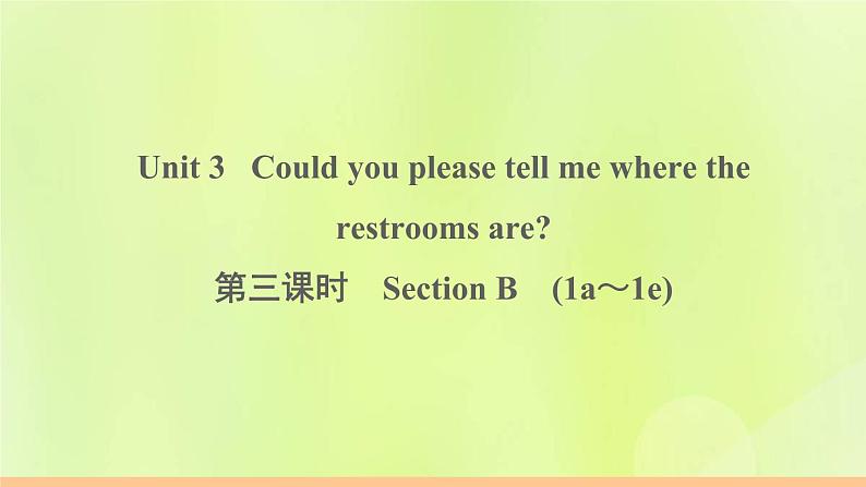 人教版九年级英语全册unit3 could you please tell me where there stroom sare 第3课时作业课件第1页