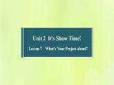 冀教版七年级英语下册Unit 2 It's Show Time Lesson 7 What's Your Project about课件