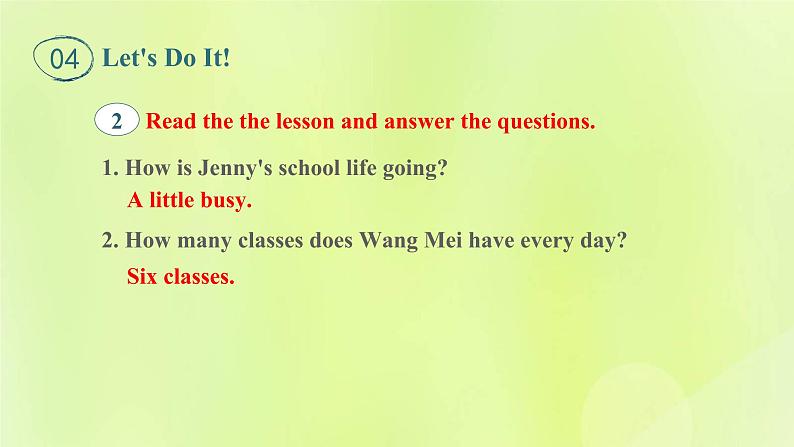 冀教版七年级英语下册Unit 3 School Life Lesson 13 How Is School Going课件07