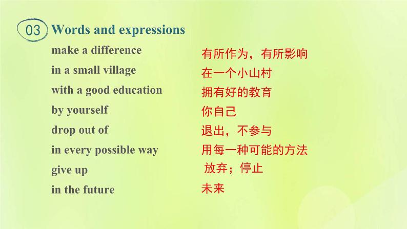 冀教版七年级英语下册Unit 3 School Life Lesson 15 Making a Difference课件08