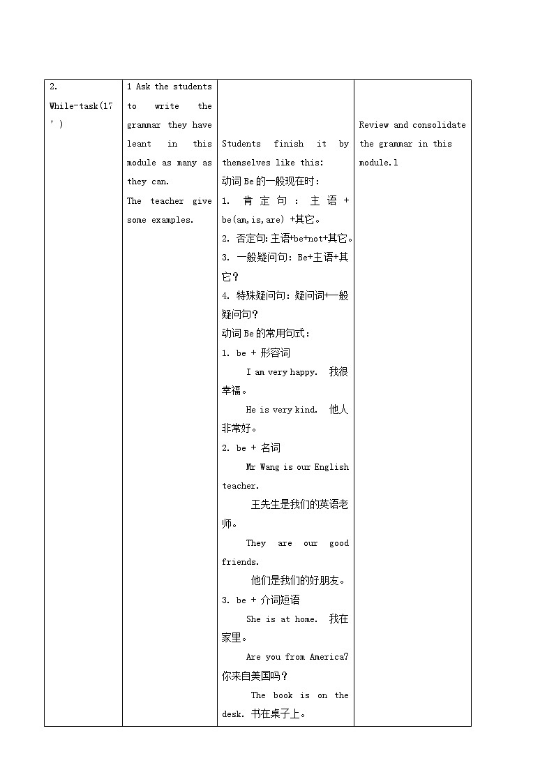 外研版七年级英语上册module1 my classmates unit3 language in use教案第2页