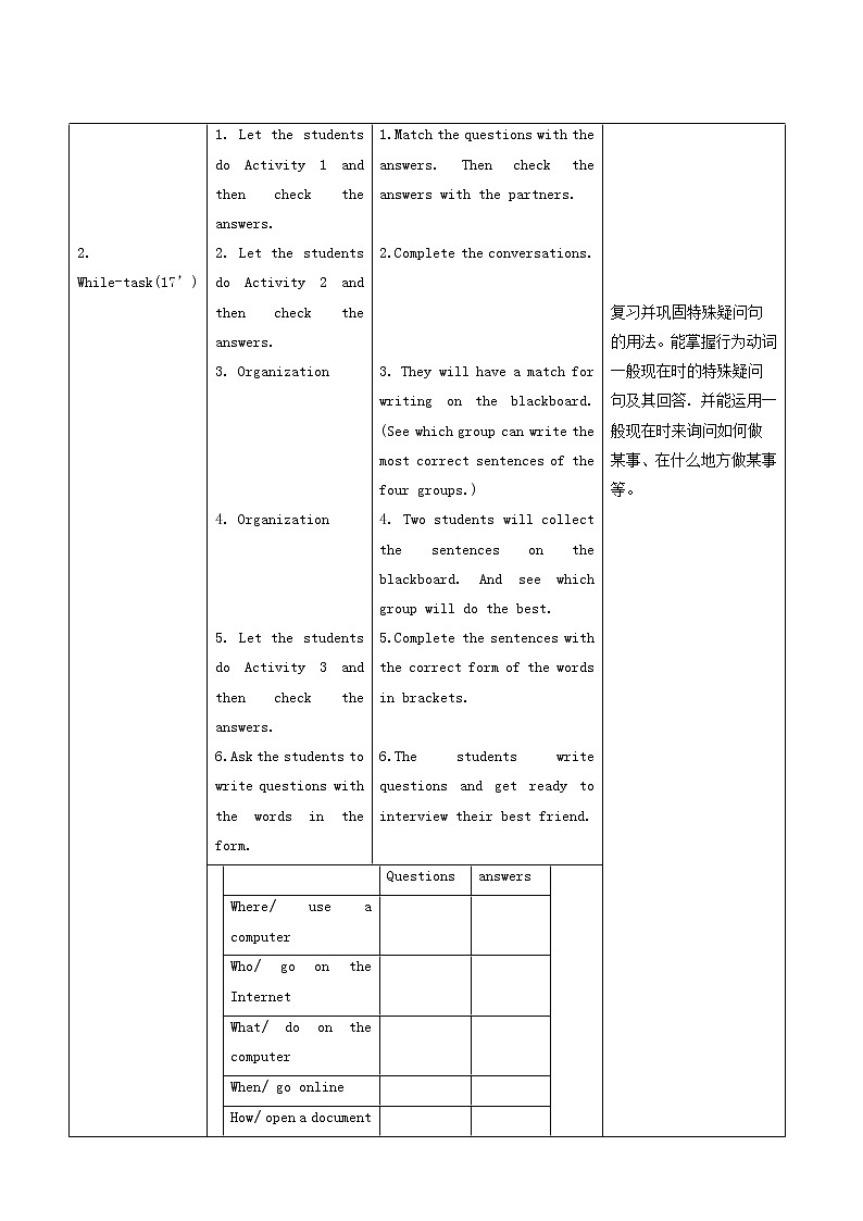 外研版七年级英语上册module7 computers unit3 language in use教案第2页