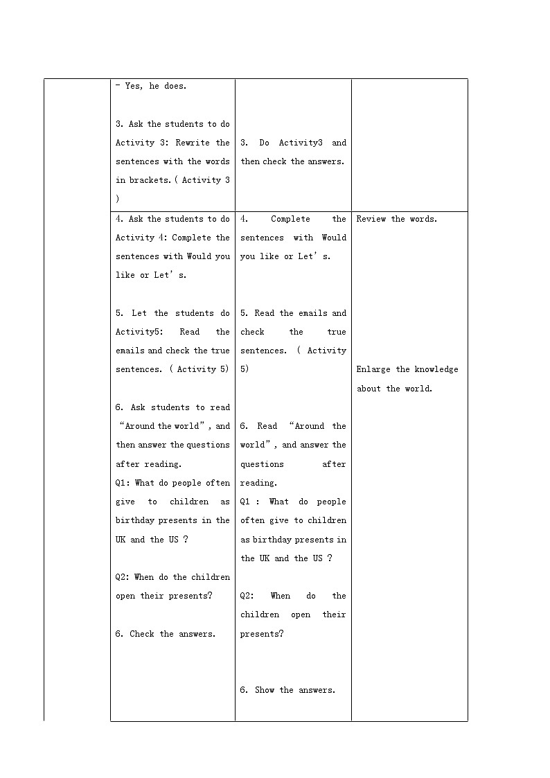 外研版七年级英语上册module8 choosing presents unit3 language in use教案02