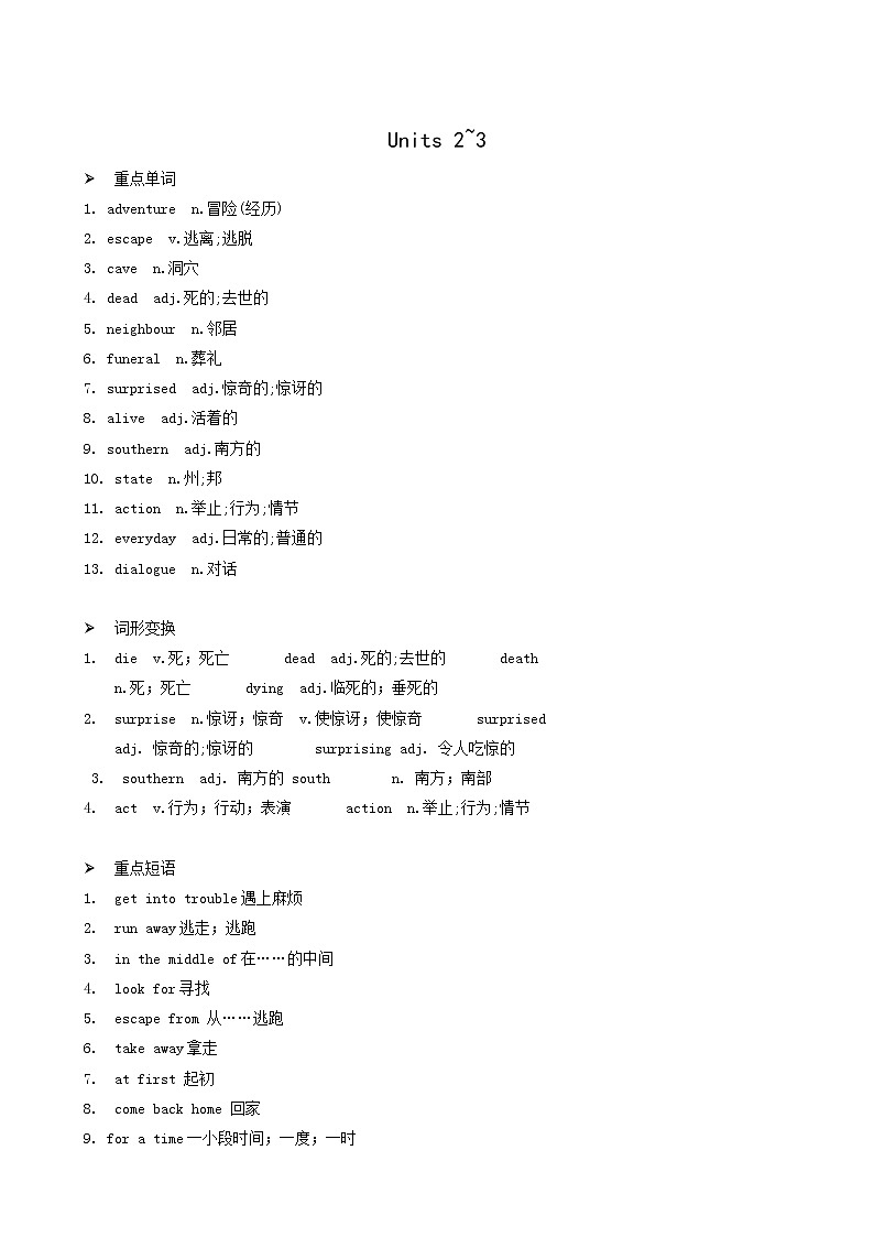 外研版九年级英语上册module7 great books units2-3早读手册知识点第1页