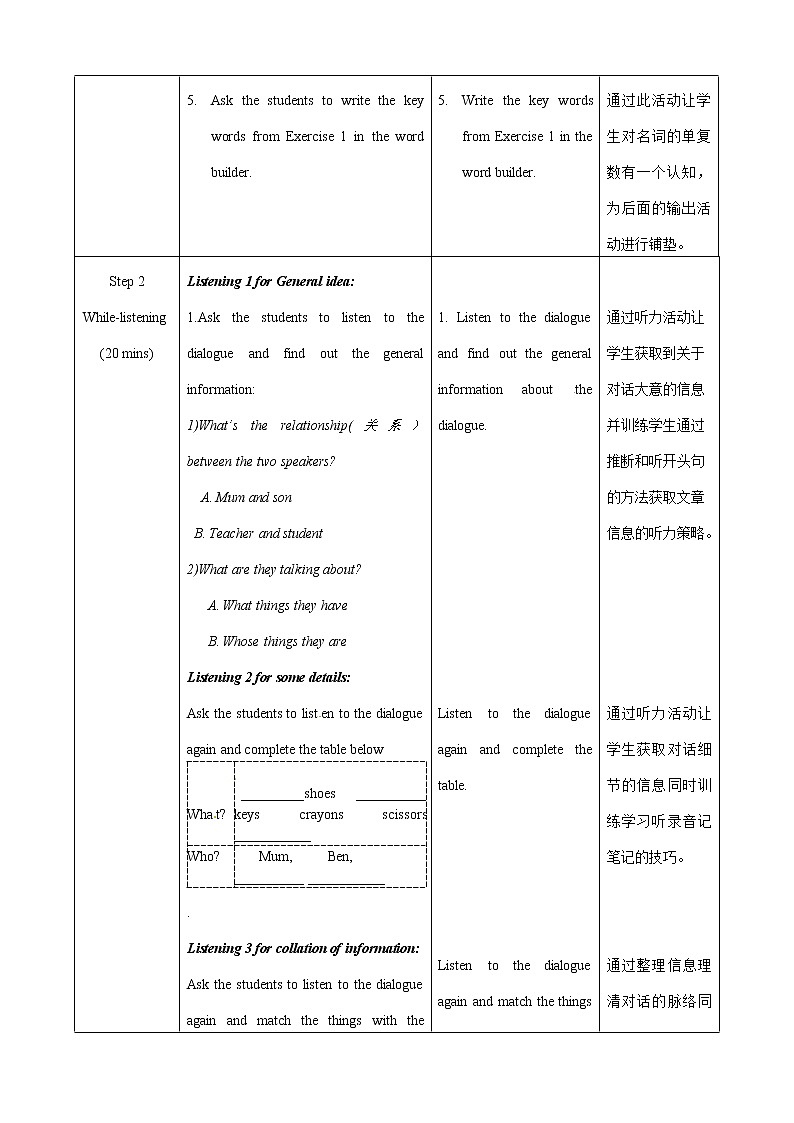 北师大初中英语七上《Unit 3 Home》word教案 (1)第2页