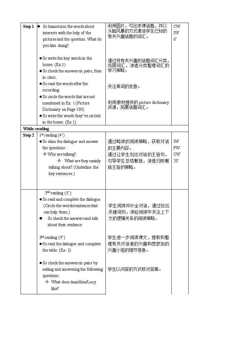 北师大初中英语七上《Unit 4 Interests and Skills 》word教案第2页