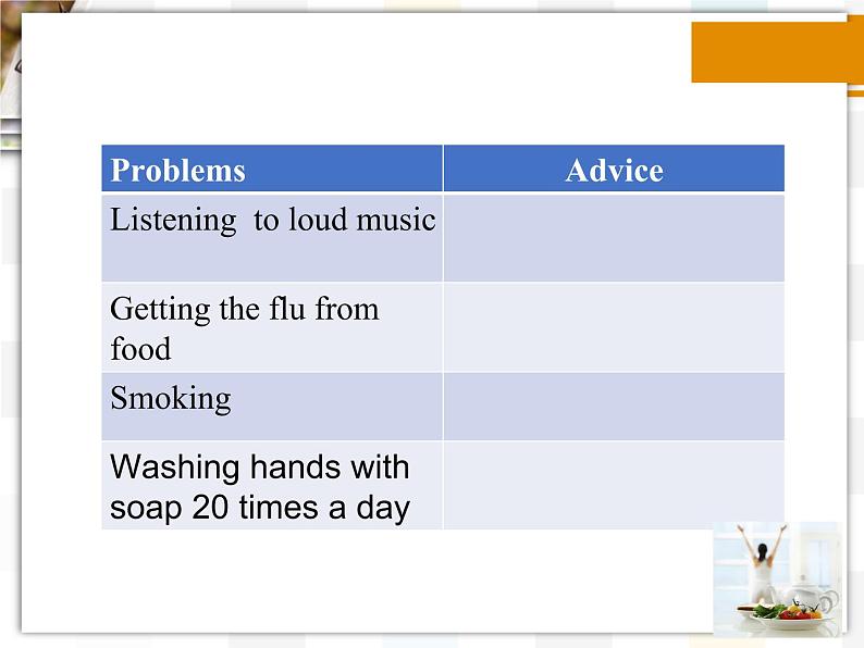 北师大版8上英语Unit4《Lesson 11 Healthy Advice》第二课时 课件第3页